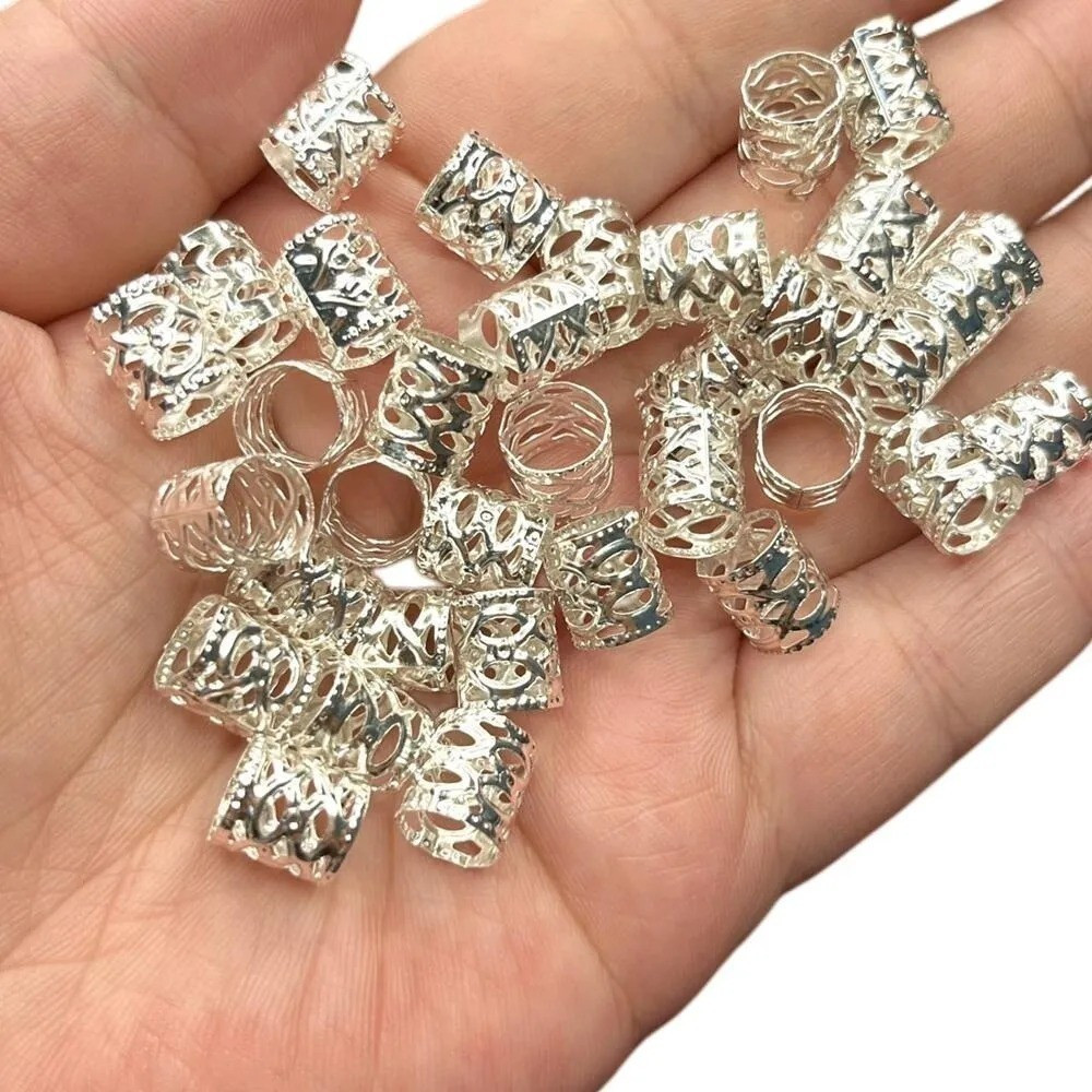 100-500 Pcs Anel Para Box Braids Tranças Jumbo Twist 8*9mm prata/dourado/colorido em Oferta na Shopee