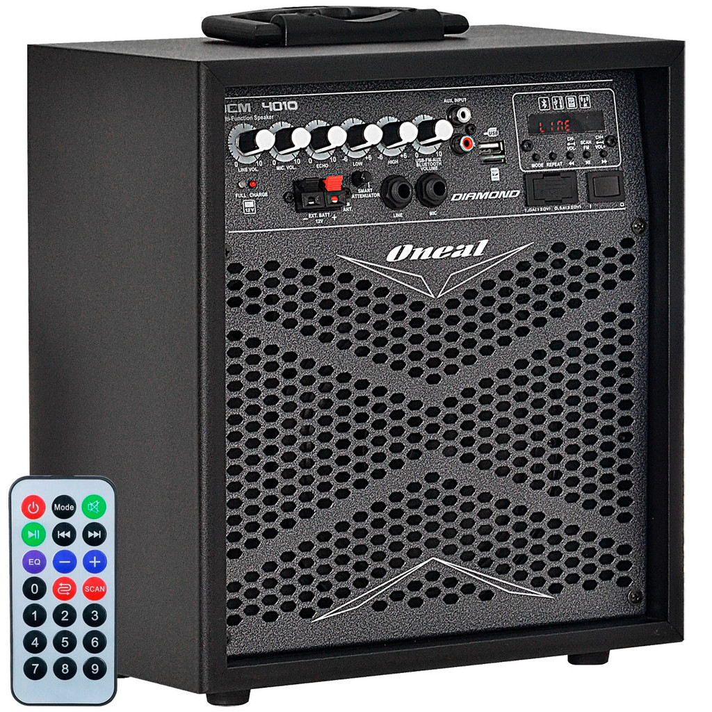 CAIXA AMPLIFICADA MULTIUSO ONEAL OCM-4010B 10" C/ BATERIA