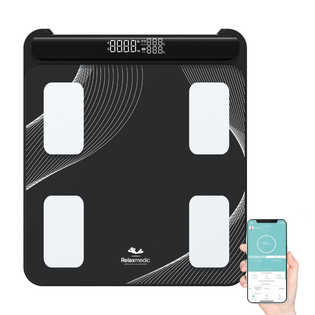 Balança Bioimpedância Corporal Digital Biolife Relaxmedic em Oferta na Shopee