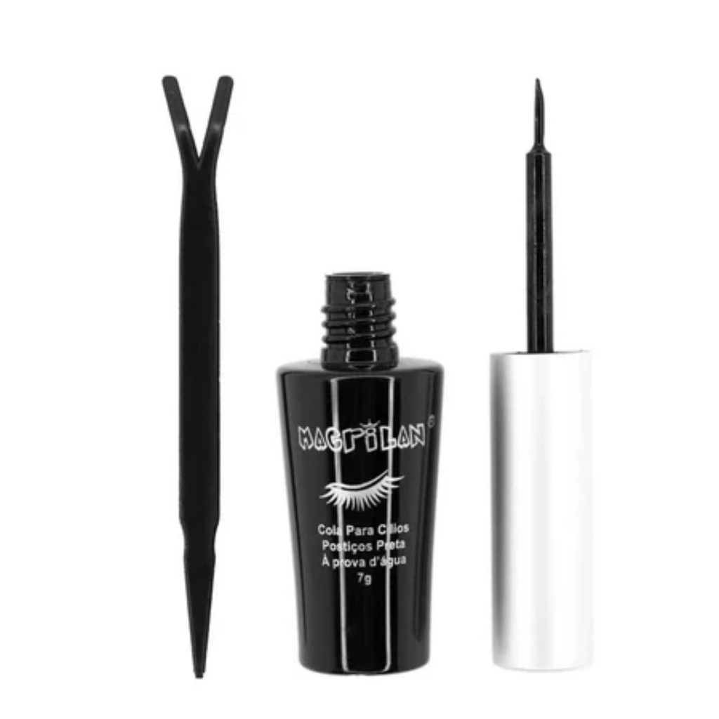 Cola Preta para Cílios Postiços à Prova Dágua Macrilan 7G em Oferta na Shopee