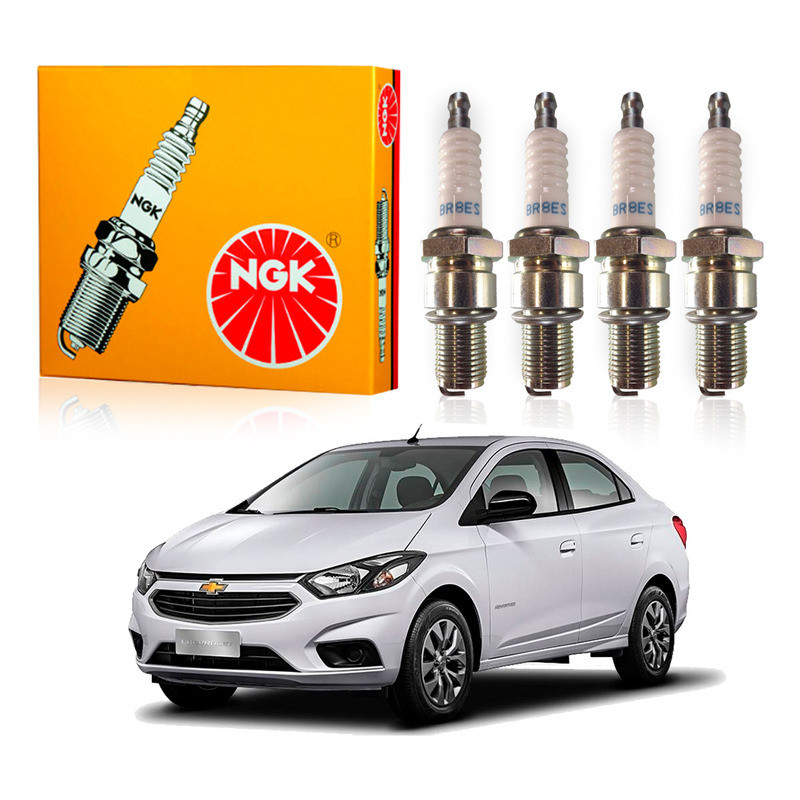 Jogo Velas Ngk Prisma 1.0 8v Spe Flex 2016 A 2019