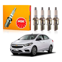 Jogo Velas Ngk Prisma 1.0 8v Spe Flex 2016 A 2019