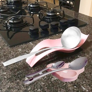 Kit 2 Peças Suporte Apoio Descanso Para Colher Talheres Cozinha Bancada Pia UZ Envio Full