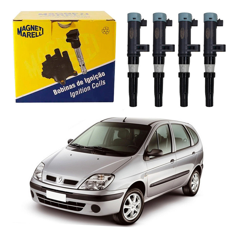 Bobina Ignição Marelli Scenic 1.6 16v K4m 2002 A 2010 - Spare Parts and Accessories for Vehicles