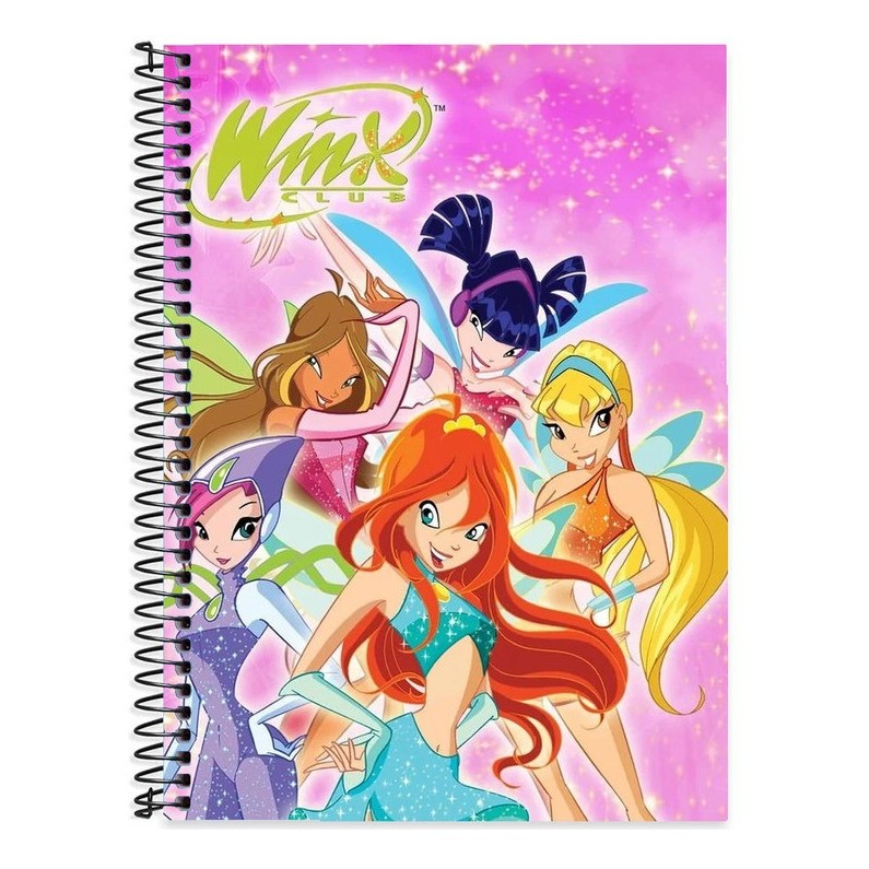 Caderno   O Clube Das Winx 10 Matérias 160 Folhas Capa Dura