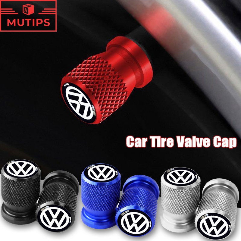2/4 Pçs Volkswagen Tampa Da Válvula Do Pneu Carro Haste Roda De Ar Metal À Prova De Poeira Para Golf Jetta Passat Tiguan em Oferta na Shopee