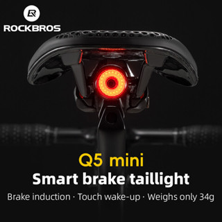 ROCKBROS Luz Traseira Da Bicicleta Recarregável À Prova Dwaterproof Água Inteligente Sensor De Freio Automático Q5Mini L em Oferta na Shopee