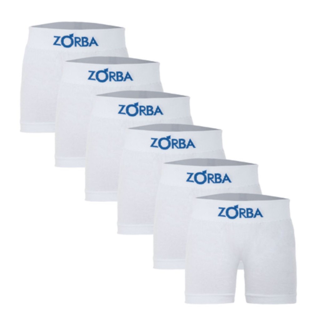 Kit 6 Cueca Boxer Infantil Basica Zorba Confortavel Sem Costura Algodao