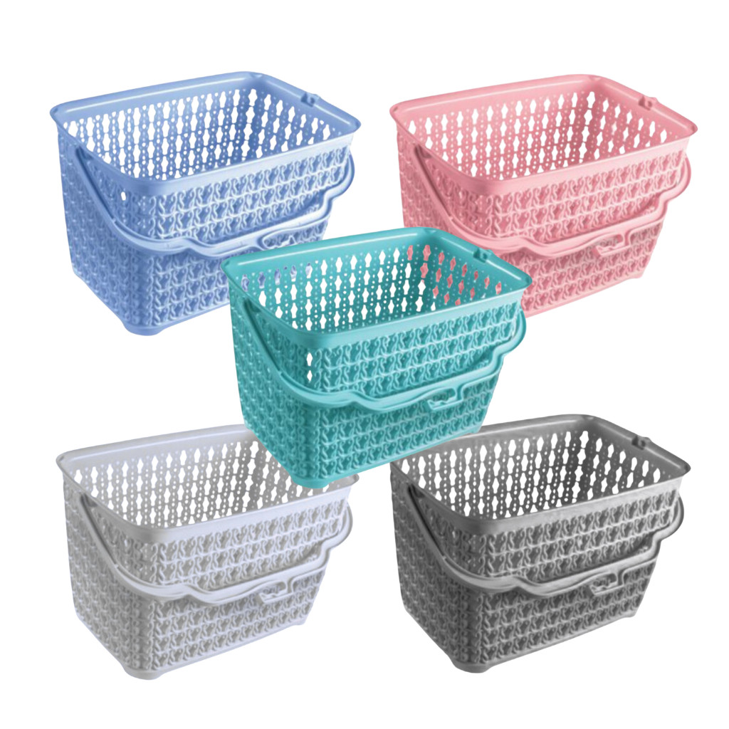 Cesto com Alça Multiuso Prendedores de Roupas Plástico Reforçado com Trama em Oferta na Shopee