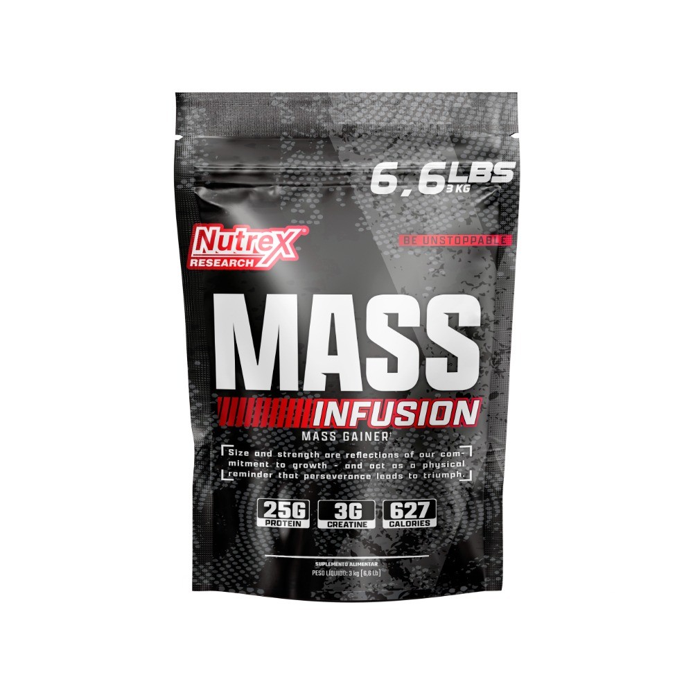 Mass Infusion c/ Creatina 3kg Nutrex Research Hipercalórico Potente Para Ganho de Massa Muscular e Energia Extra em Oferta na Shopee