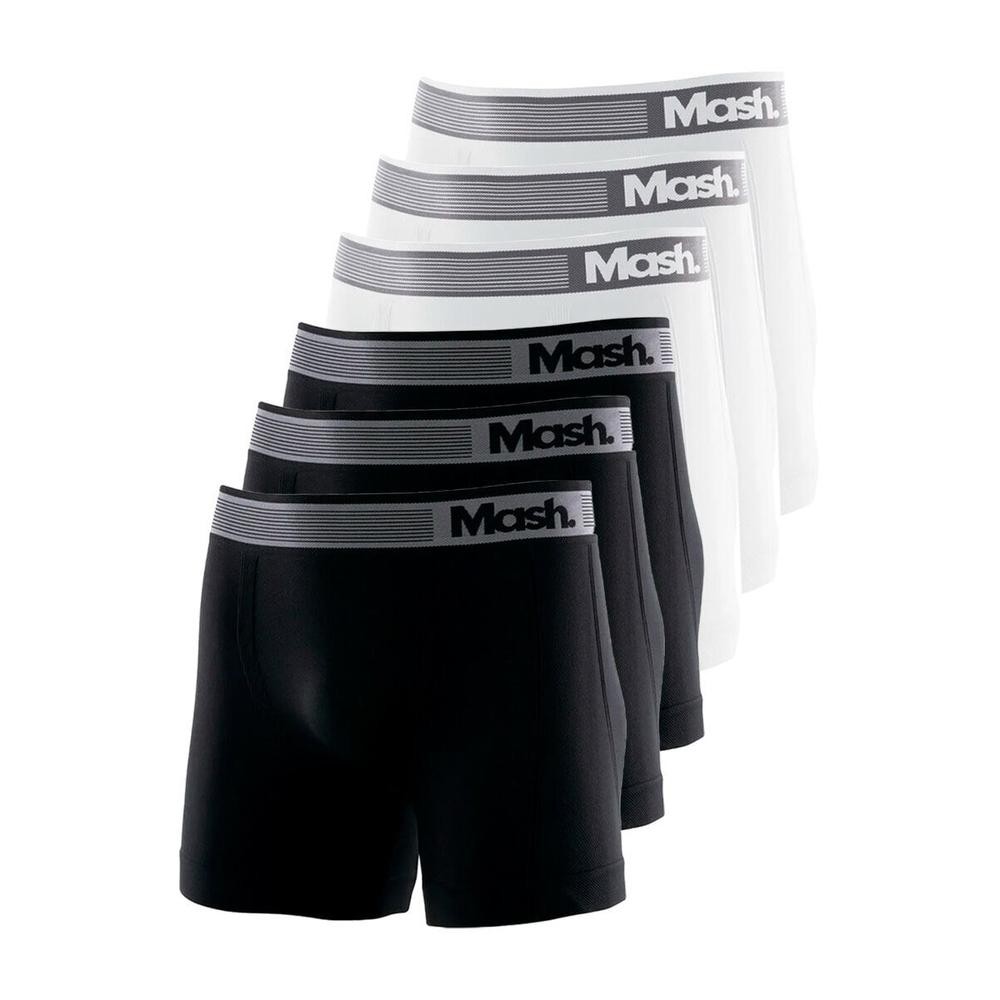 Kit com 6 Cuecas Boxer Mash 710.01 Colorido