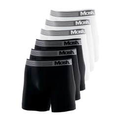 Kit com 6 Cuecas Boxer Mash 710.01 Colorido