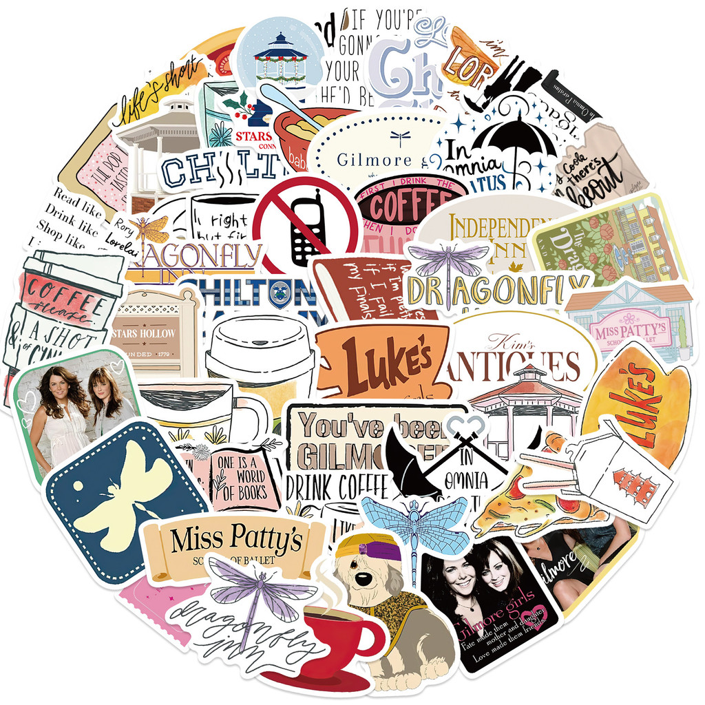 52 Pçs Série De TV Americana Gilmore Meninas Graffiti Adesivos Para Bicicleta Mão Conta Lápis Caso Decalques LanLanStick em Oferta na Shopee