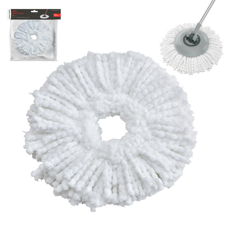 Refil Para Mop Giratório Universal Esfregão Microfibra 360