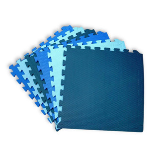 Kit 12 Tapete Eva Tatame Infantil 50x50 10mm tons Azul Linha Premiun Original em Oferta na Shopee