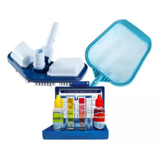 Kit Limpeza Piscina Aspirador Peneira E Kit Teste Ph em Oferta na Shopee