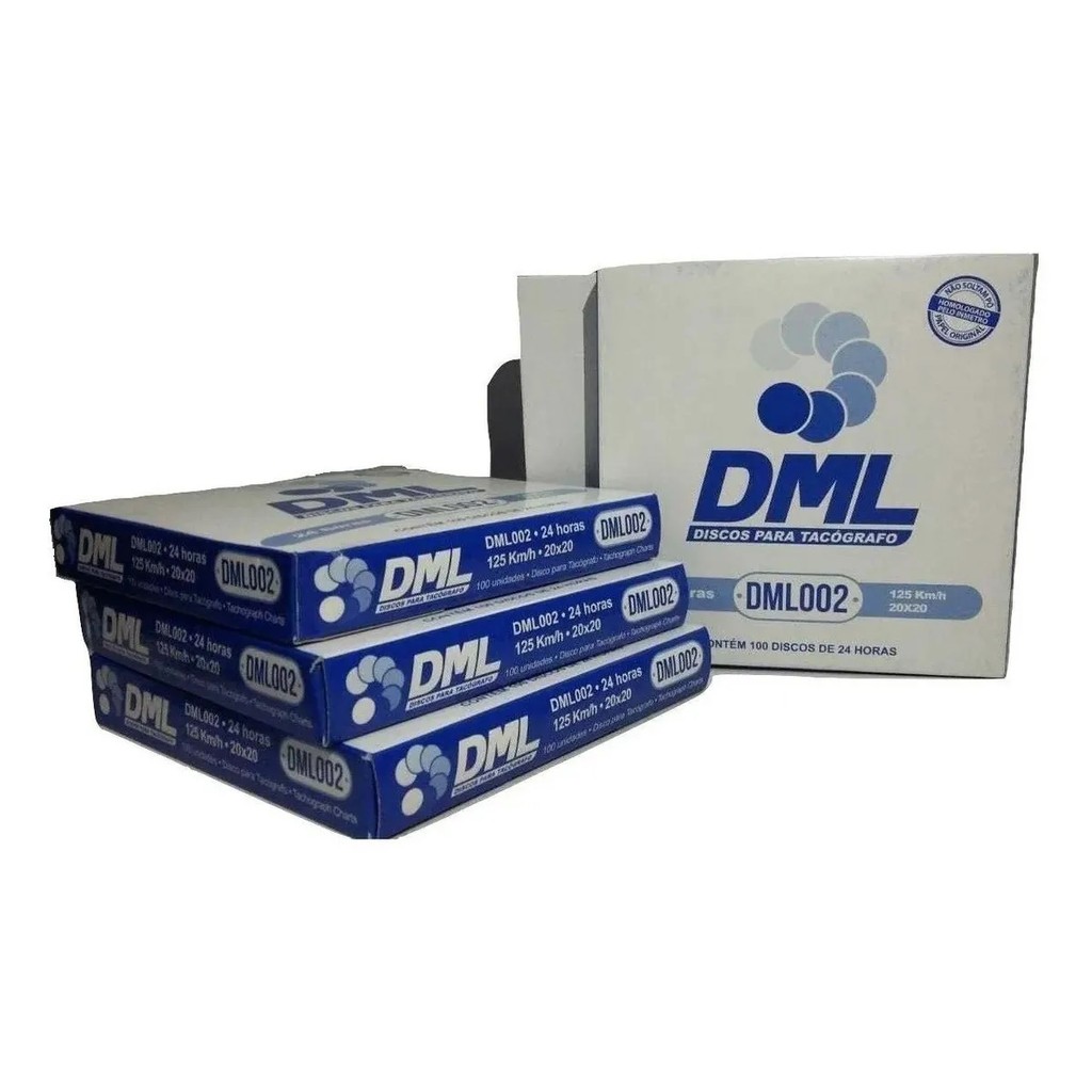 Disco Tacografo Diario 125 Km 100 Pecas  - DML002 em Oferta na Shopee