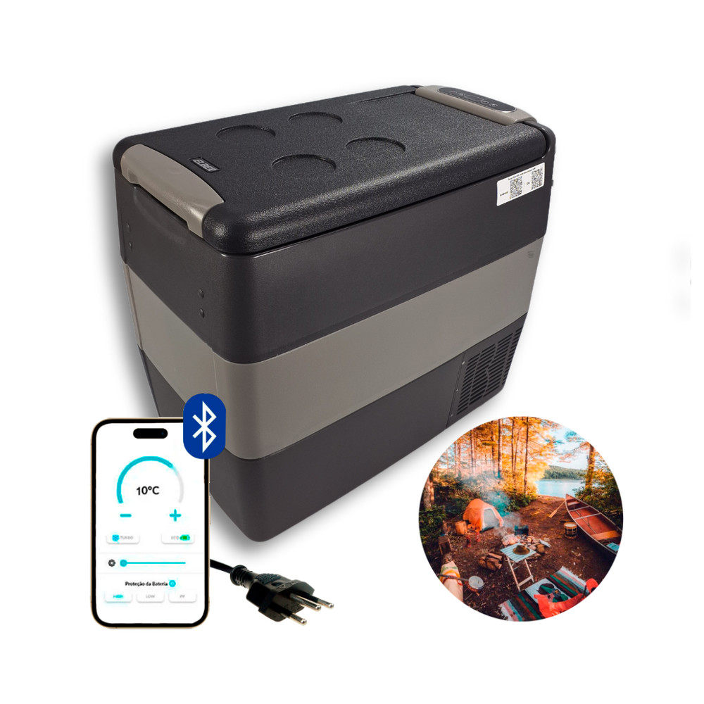Geladeira Portátil P/Camping 51 Litros Quadrivolt 12v/24v/110v/220v Elber