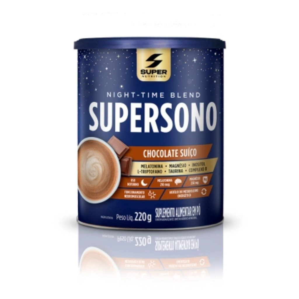 SuperSono de Chocolate Suíço C/220g - Super Nutrition em Oferta na Shopee