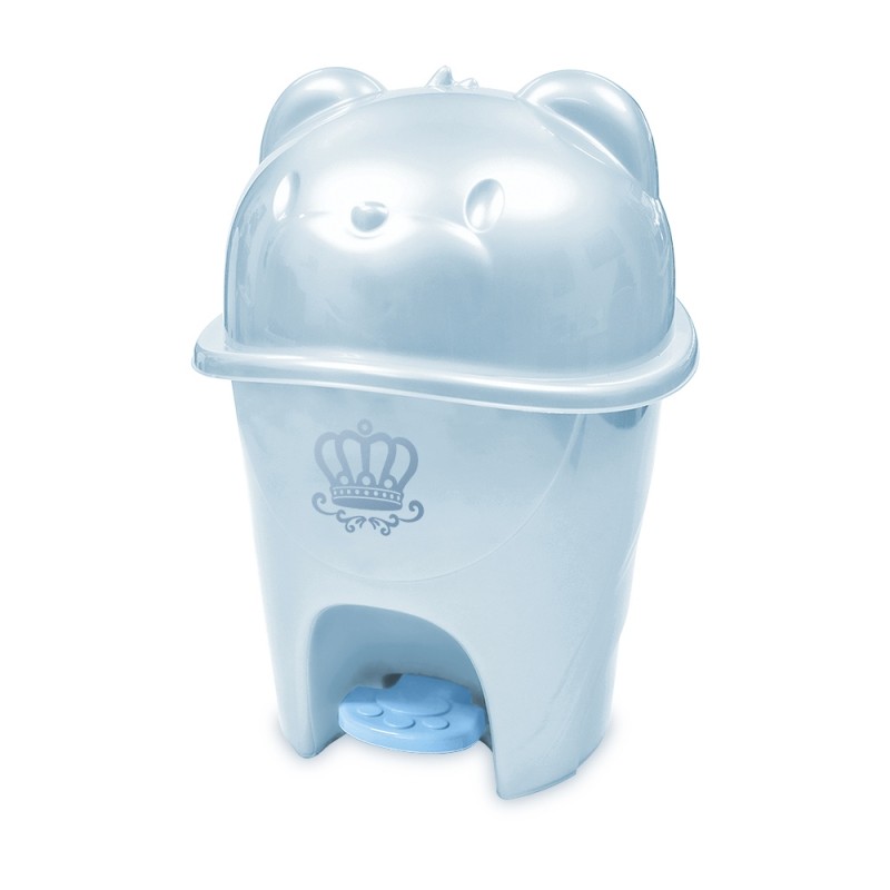 Lixeira Adoleta Fofura Majestic Com Pedal 6,5 Litros Azul Perolado em Oferta na Shopee