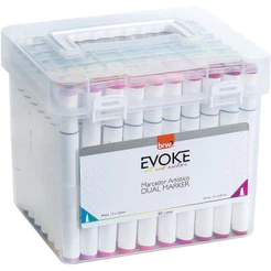 KIT 80 CANETAS MARCADOR ARTÍSTICO DUAL MARKER EVOKE – BRW