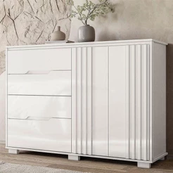 Cômoda Ambiente Texas Branco Brilho - Moval