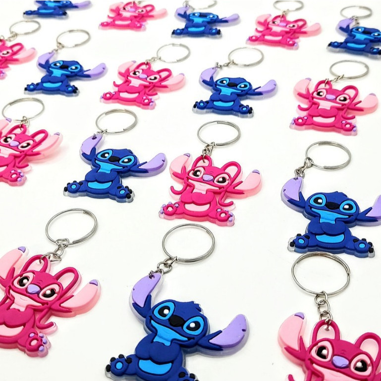 Lembrancinha Lilo Stitch Angel 5un Barato Lembrancinha Chaveiro emborrachado