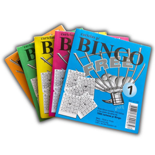 Kit 5 Bingos Free Bloco Talão Cartela Bingo Colorido 5 Cores 500 folhas em Oferta na Shopee