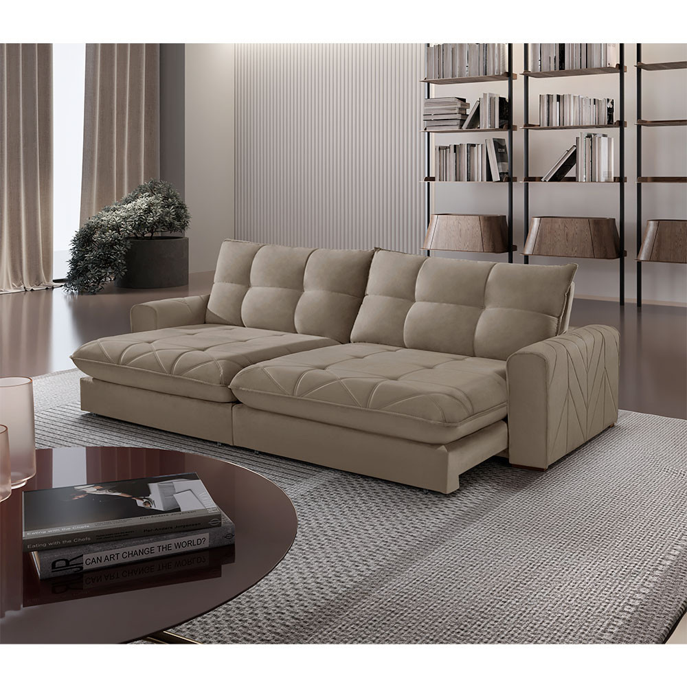 Sofá Firenze Veludo 02 Módulos de 80cm B25cm Meu Sofá Online