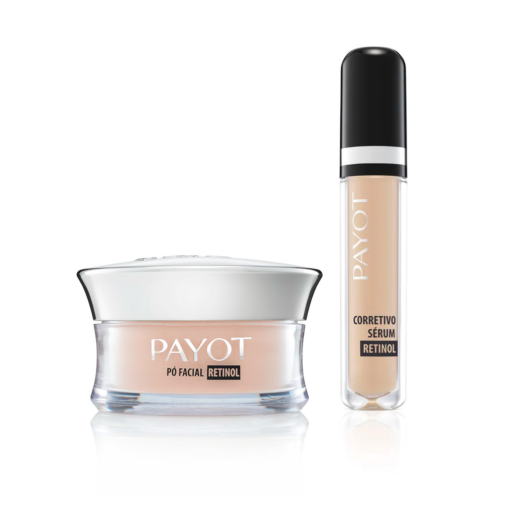 Kit Corretivo 20 + Pó Facial Retinol Matte Payot em Oferta na Shopee