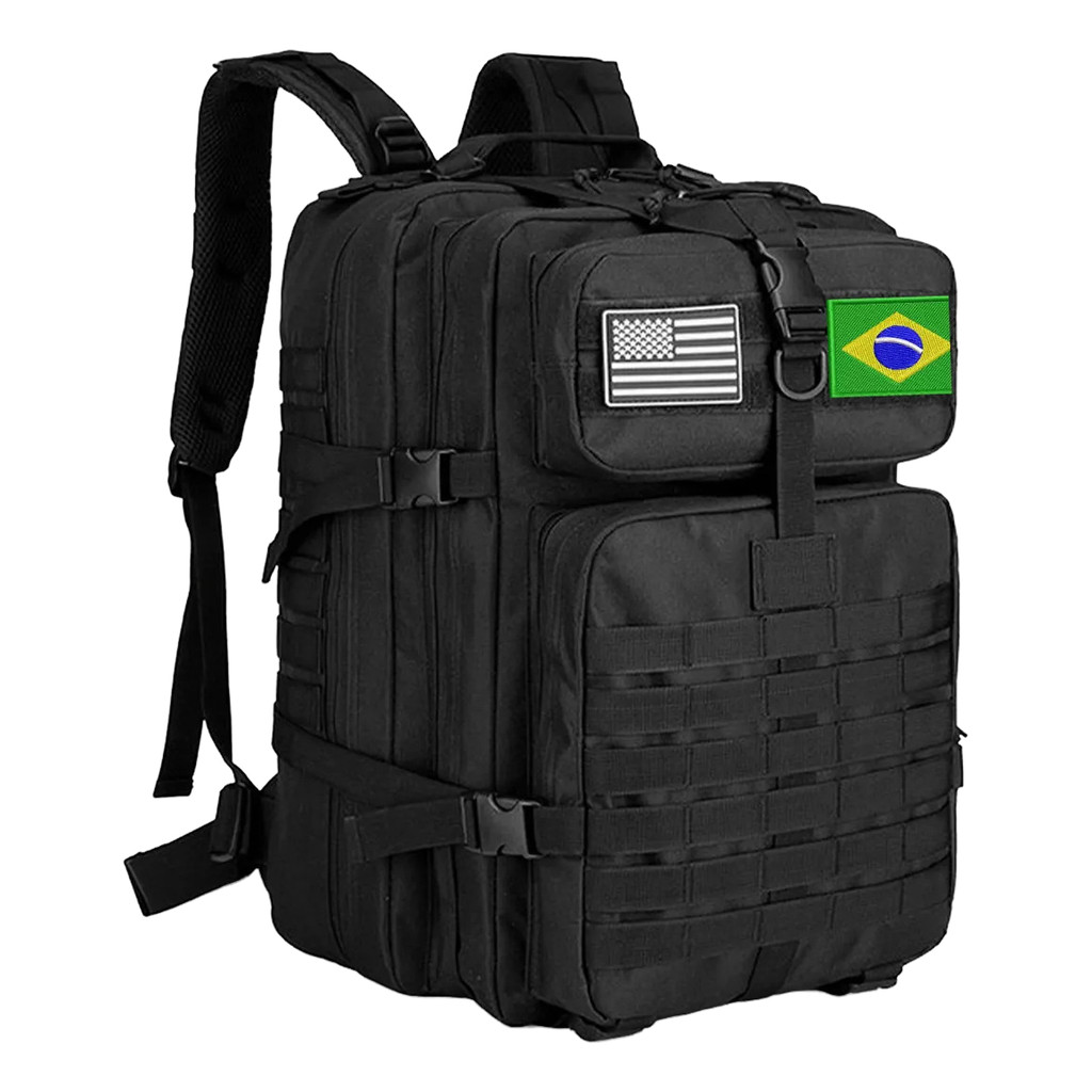 Mochila Camping Tatica Militar 50l À Prova D'água De Grande Capacidade Com Bandeira