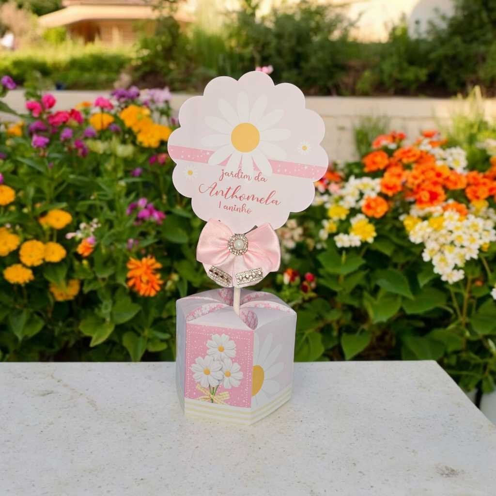 10 Unidades Centro de mesa Festa Infantil Jardim das Margaridas em Oferta na Shopee