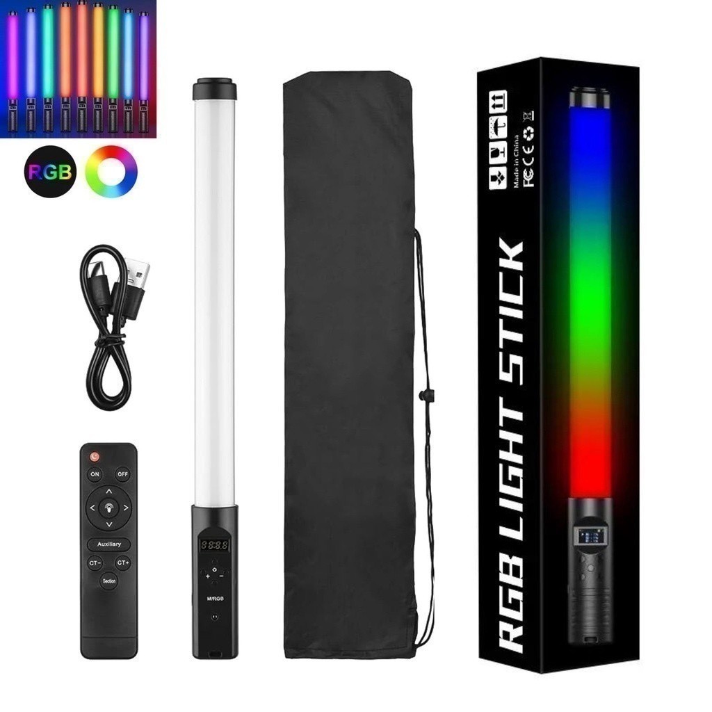 LED RGB portátil / bastão de luz quente, criando uma experiência fotográfica profissional