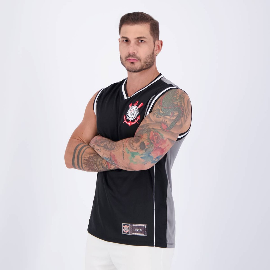 Detalhes do Regata Corinthians Basquete Preta