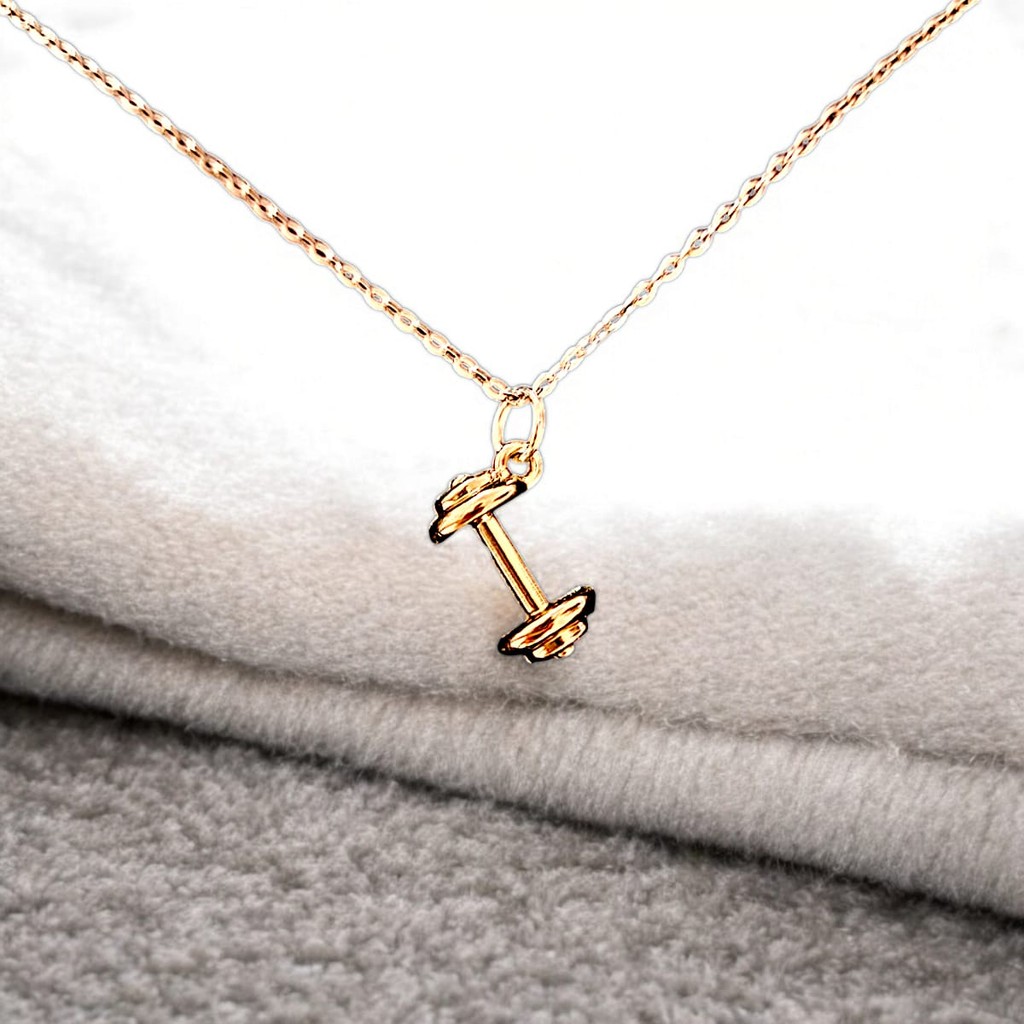 Corrente de Aço Inoxidável 316L e Pingente de Halter em Zamac Banhadas a Ouro 18K em Oferta na Shopee