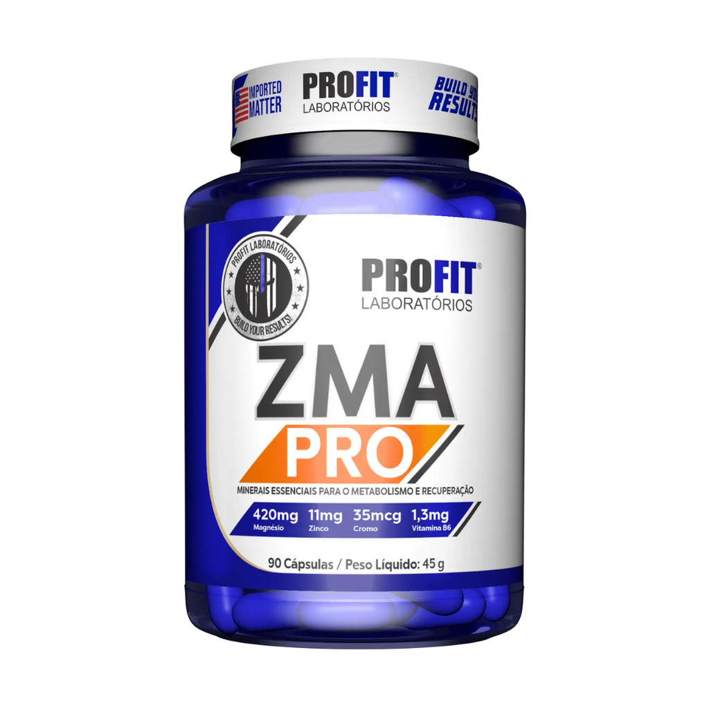 Zma Pro Com Picolinato De Cromo Pote 90 Cáps Profit Laboratórios em Oferta na Shopee