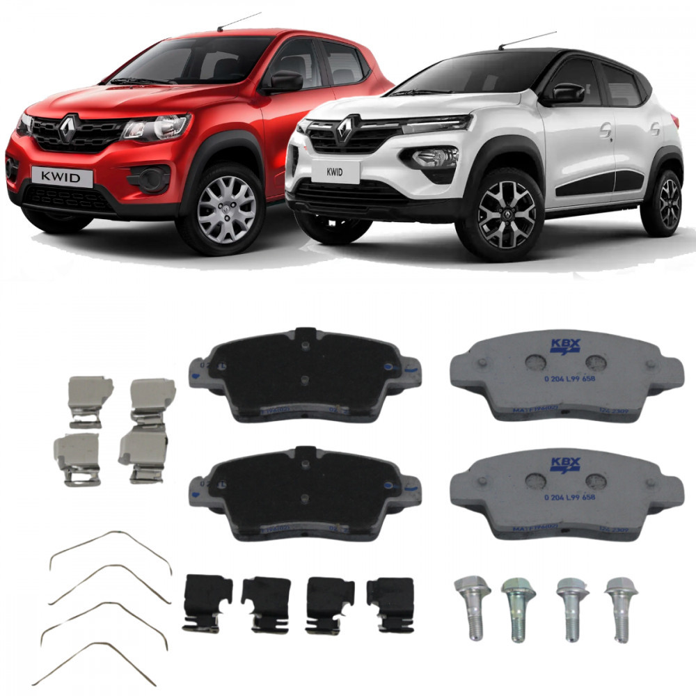 Jogo de pastilha de freio dianteira para disco ventilado Renault Kwid