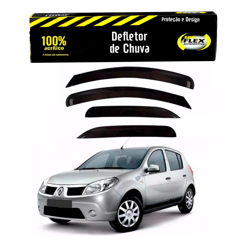 Jogo Calha Defletor Chuva Sandero 1.0 1.6 2007 A 2014 em Oferta na Shopee