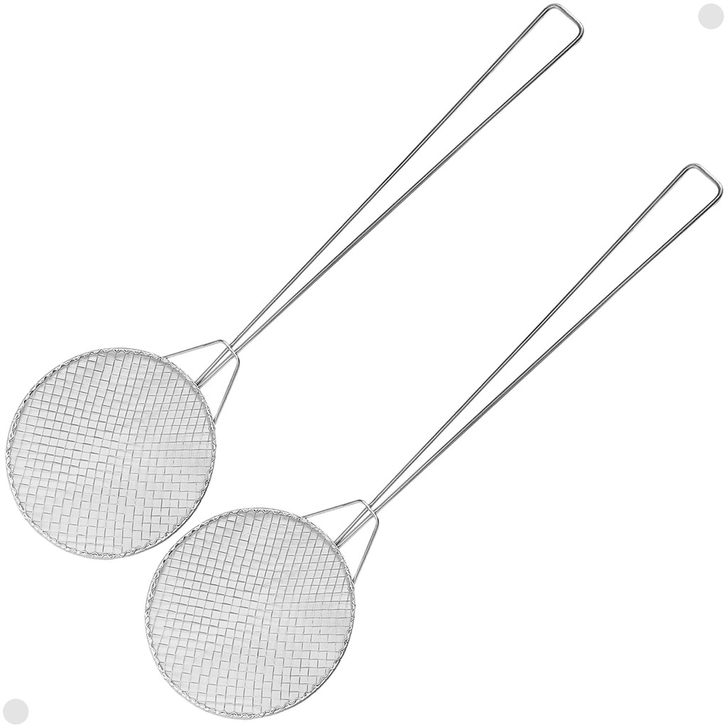 2x Escumadeira Fritura N°16 Pasteis Salgados Batata 16cm