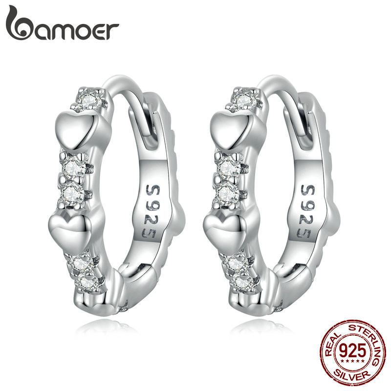 Brincos Bamoer 925 Sterling Sliver Wish Design Presentes Simples Para Mulheres BSE677 em Oferta na Shopee