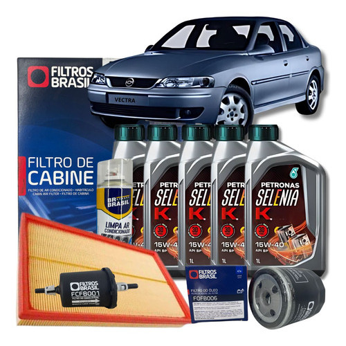 Kit Troca De Oleo Vectra 97 Ate 2005 2.0/2.2 Selenia 15w40
