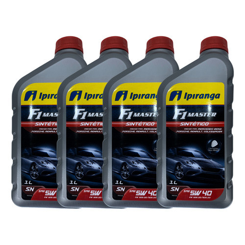 Kit 4 litros Óleo Para Motor Ipiranga F1 Master Sintético Sn 5w40