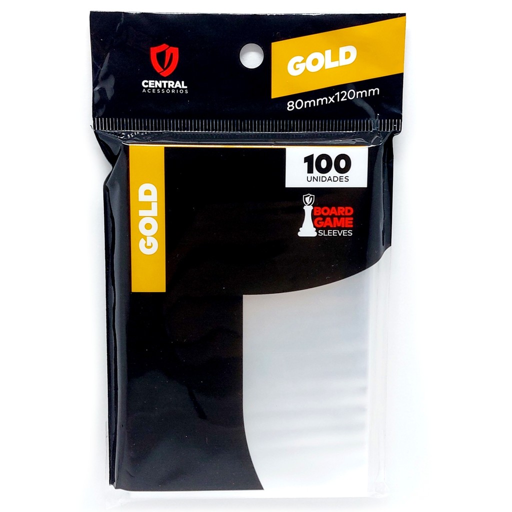Central Board Game 100 Sleeves Formato Gold 80 x 120m