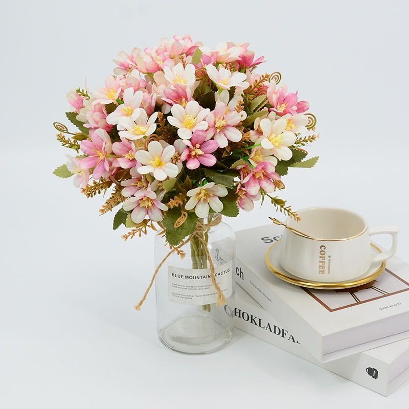 Decoração simulada de buquê Saylily para casa--7358 em Oferta na Shopee