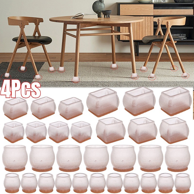 4 Pçs Engrossado Feltro Inferior Móveis Mudo Pés Almofadas Antiderrapante Mesa Pernas Piso Capas Protetoras em Oferta na Shopee