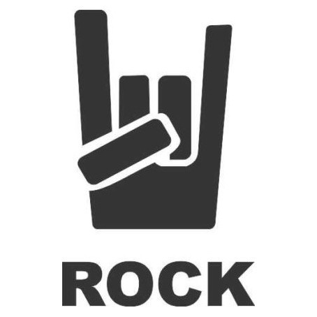 Adesivo  Punk Rock Heavy Metal Simbolo Rock 12x8cm