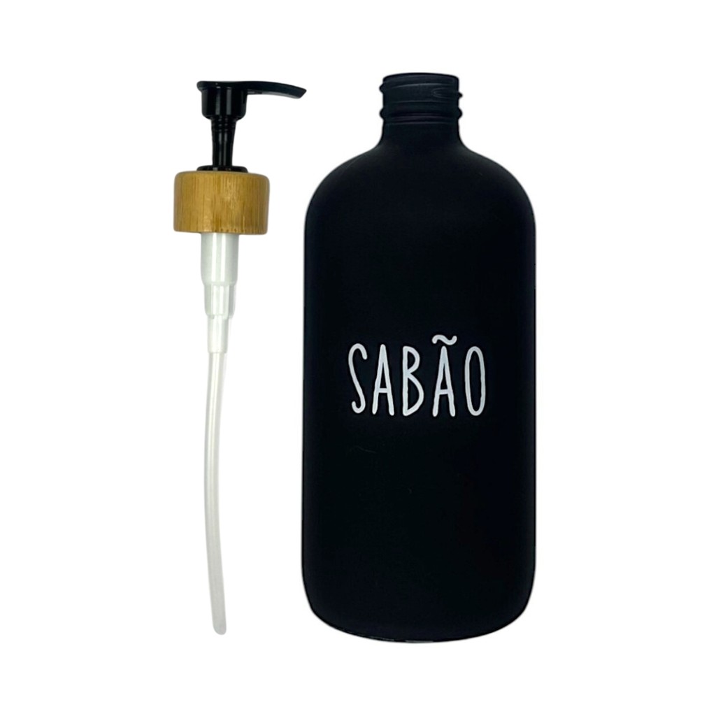 Porta Sabonete Liquido Doha Em Vidro Para Lavabo Pia 500ml