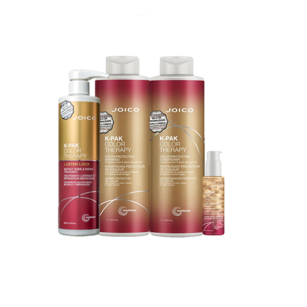 Joico K-Pak Color Therapy Shampoo 1L Condicionador 1L Tratamento 500ml Oil 63ml
