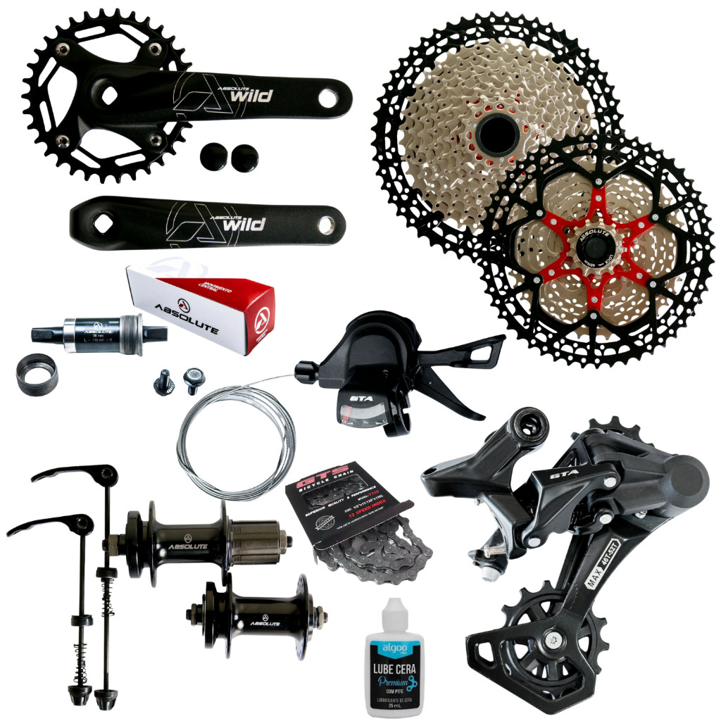 Kit Grupo 12v Absolute Gta Start Bike Mtb 1x12v k7 11x52 C/ Cubo em Oferta na Shopee