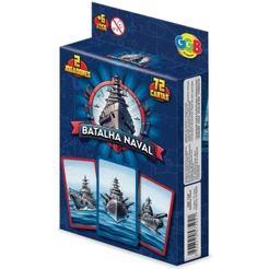 JOGO BATALHA NAVAL 72 CARTAS GGB BRINQUEDOS FAMÍLIA MESA NAVIO ESTRATÉGIAS MAR TIRO COMPETIÇÃO RADAR